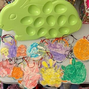 Emmy’s Colorful Easter Egg and Bunny Decoration (individually sold)